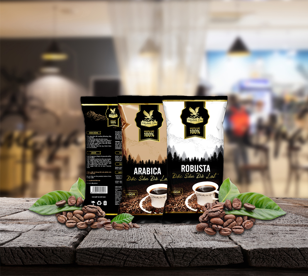 TRUNG TÍN - Dự án sáng tạo mẫu Thiết kế logo và bao bì cà phê Trung Tín